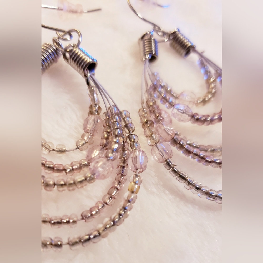 STATEMENT EARRINGS | Women's Beaded Chandler Earrings (pierced)